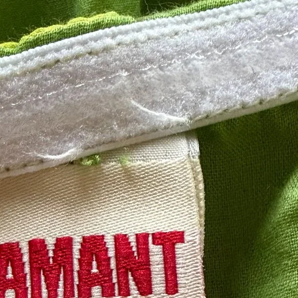 Anthropologie Samant Chauhan apple green/lime peplum cotton blouse Sz M - Picture 10 of 10